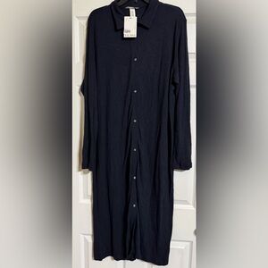 H&M Navy Blue Long Sleeve Dress
